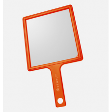 Зеркало заднего вида оранжевое с ручкой (21,5 х 23,5 см) 